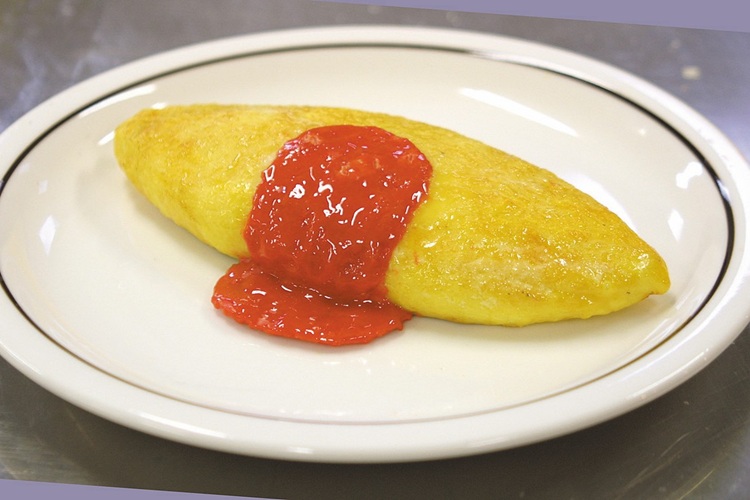 Le premier prototype de réplique alimentaire, l'« Omelette commémorative »