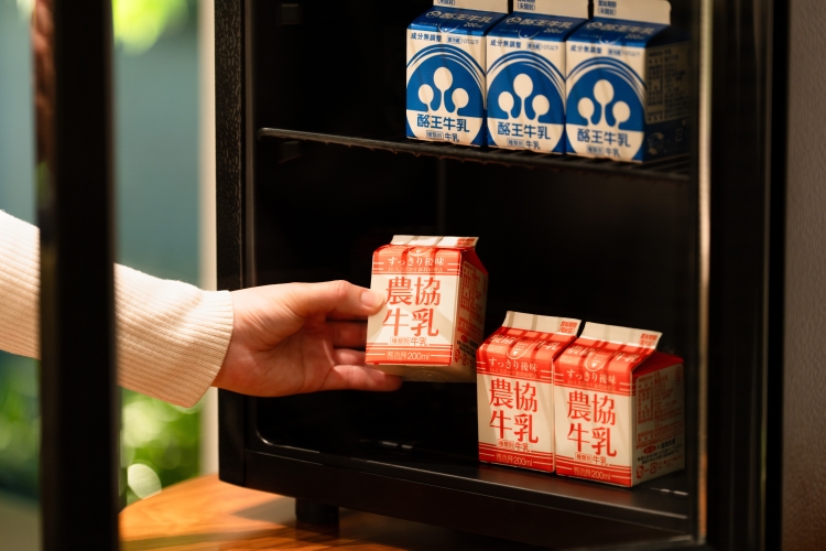 Du lait local disponible dans les hôtels de tout le pays