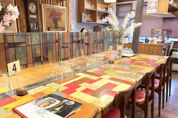 table patchwork recyclée